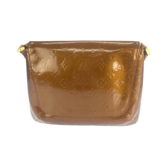 LOUIS VUITTON Shoulder Bag M91301 Patent leather Bronze Brown GoldMetal Shoulder Bag Shoulder Bag Vernis Thompson Street Women Used Authentic