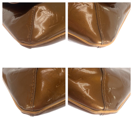 LOUIS VUITTON Shoulder Bag M91301 Patent leather Bronze Brown GoldMetal Shoulder Bag Shoulder Bag Vernis Thompson Street Women Used Authentic