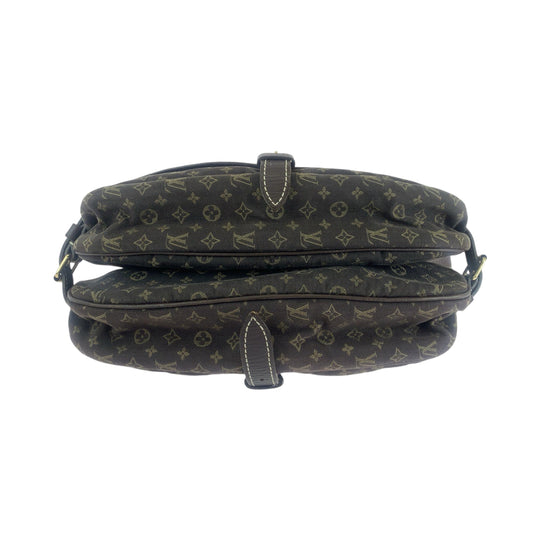 LOUIS VUITTON Shoulder Bag M95227 canvas Brown Gold Metal Shoulder Bag Crossbody Monogram mini run Saumur 30 Women Used Authentic