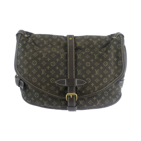 LOUIS VUITTON Shoulder Bag M95227 canvas Brown Gold Metal Shoulder Bag Crossbody Monogram mini run Saumur 30 Women Used Authentic
