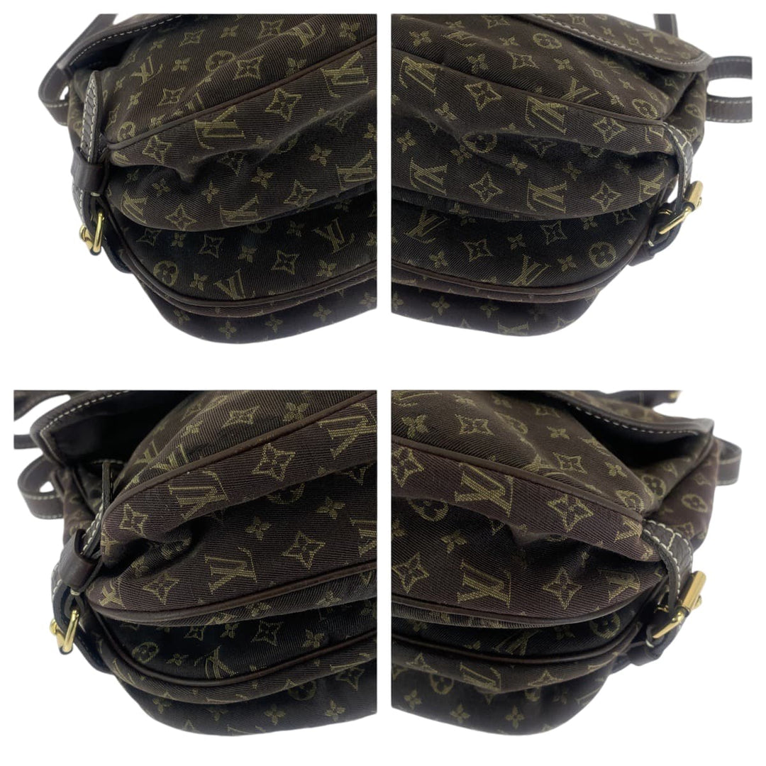 LOUIS VUITTON Shoulder Bag M95227 canvas Brown Gold Metal Shoulder Bag Crossbody Monogram mini run Saumur 30 Women Used Authentic