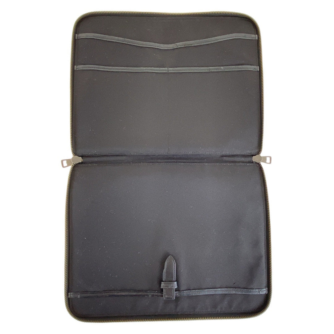 COACH Clutch bag leather Navy
