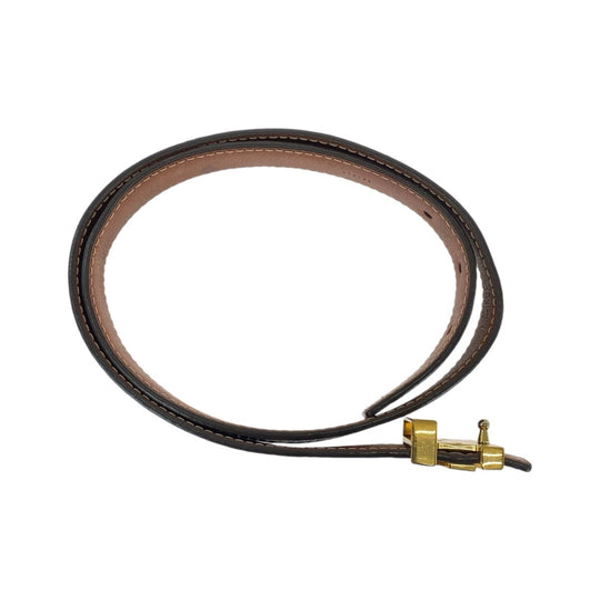 LOUIS VUITTON belt CT4134 PVC Brown Gold Metal belt Monogram Saintur Women Used Authentic