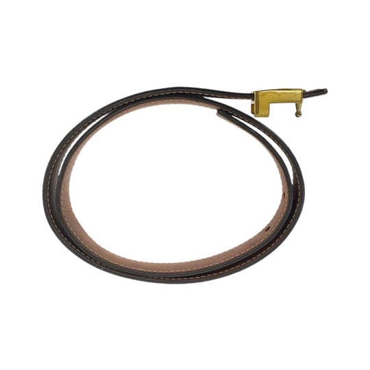 LOUIS VUITTON belt CT4134 PVC Brown Gold Metal belt Monogram Saintur Women Used Authentic