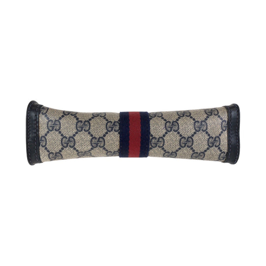 GUCCI Clutch bag GG canvas, leather Navy gray Clutch bag business bag unisex Old Gucci Shelly Line Women Used Authentic