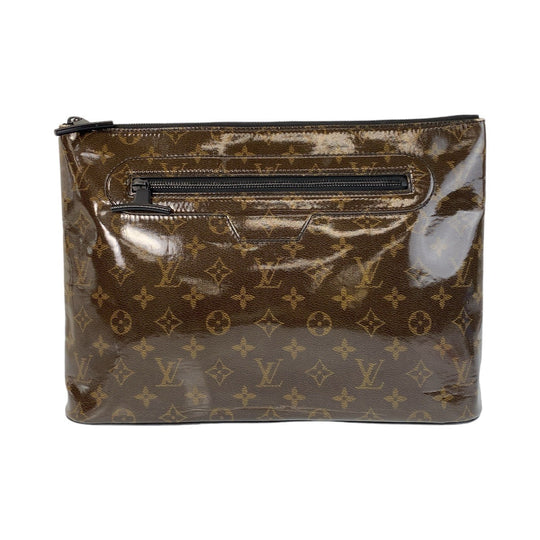 LOUIS VUITTON Clutch bag M63271 PVC Brown Clutch bag business bag Monogram Glaze pochette cosmos mens Used Authentic
