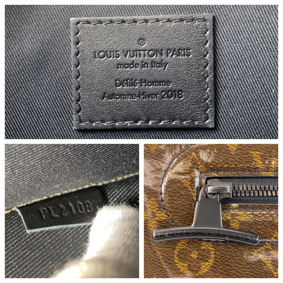 LOUIS VUITTON Clutch bag M63271 PVC Brown Clutch bag business bag Monogram Glaze pochette cosmos mens Used Authentic