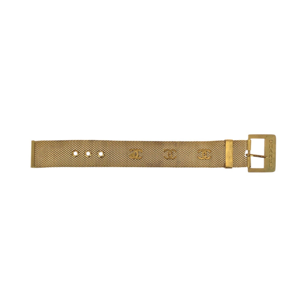CHANEL bracelet metal gold bracelet COCO Mark Women Used Authentic