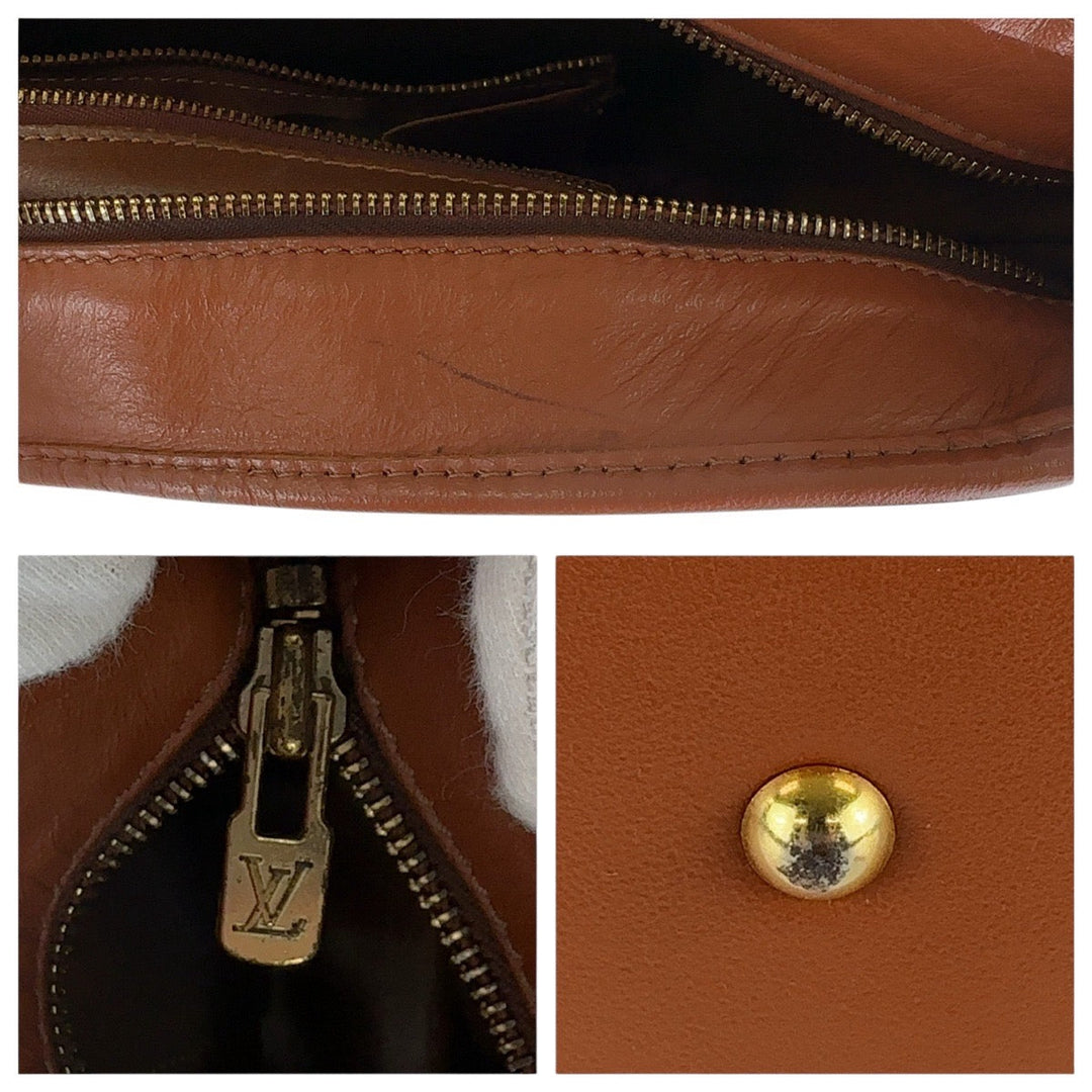 LOUIS VUITTON Tote Bag M42420 PVC, Leather Brown Gold Metal Tote Bag Shoulder Bag Unisex Monogram Weekend GM Women Used Authentic