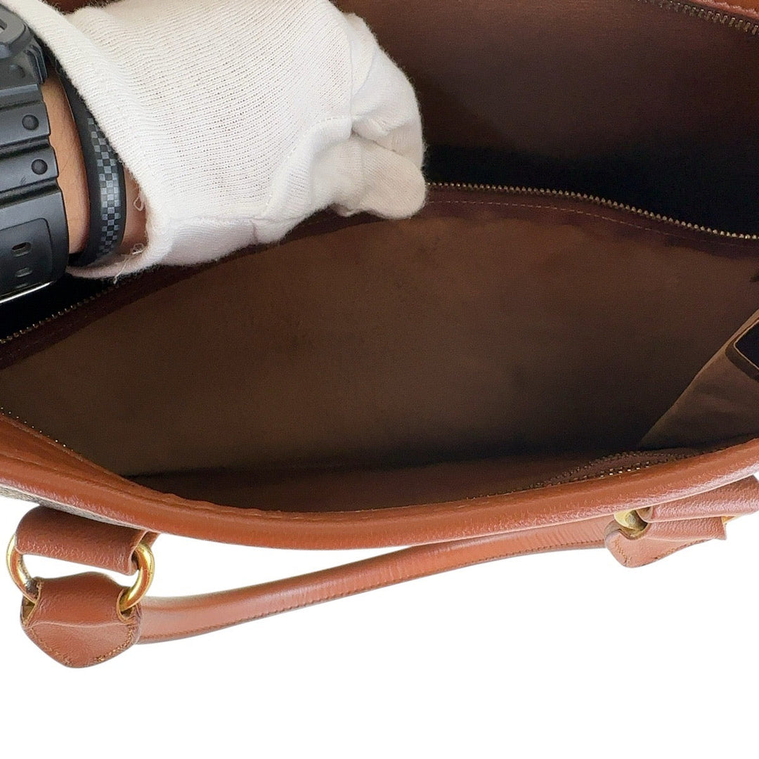 LOUIS VUITTON Tote Bag M42420 PVC, Leather Brown Gold Metal Tote Bag Shoulder Bag Unisex Monogram Weekend GM Women Used Authentic