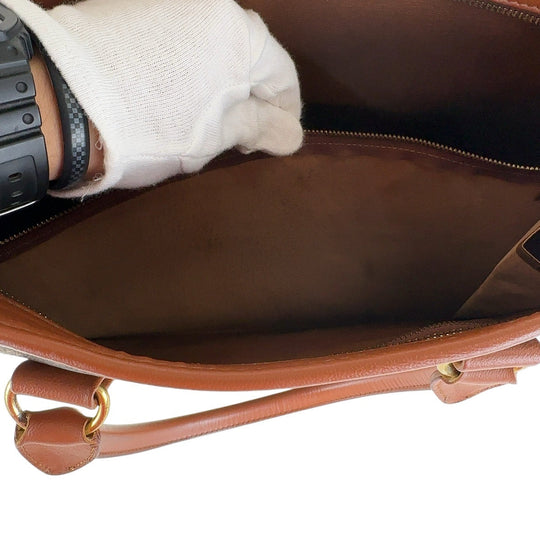 LOUIS VUITTON Tote Bag M42420 PVC, Leather Brown Gold Metal Tote Bag Shoulder Bag Unisex Monogram Weekend GM Women Used Authentic