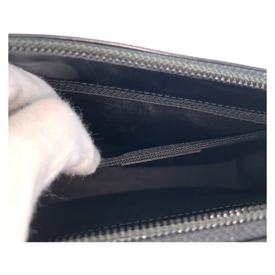 Christian Dior Shoulder Bag leather Black Gold Metal Crossbody Shoulder Bag Messenger Bag Women Used Authentic