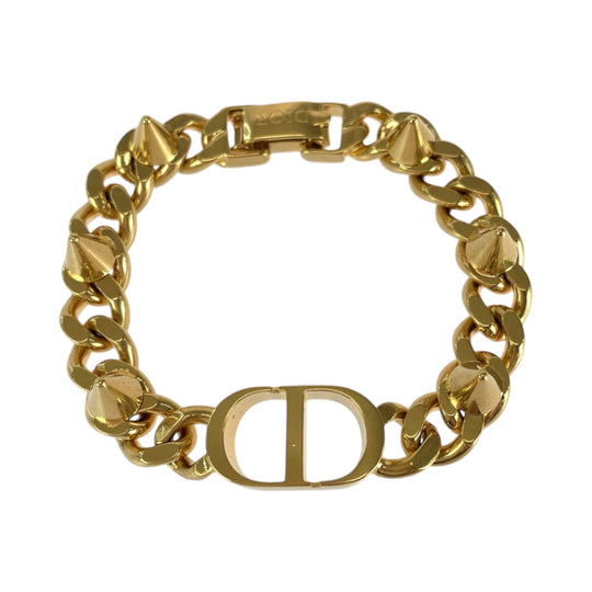 Dior bracelet plating gold bracelet 30 Montaigne CD logo Women Used Authentic