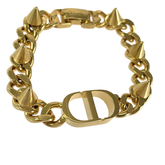 Dior bracelet plating gold bracelet 30 Montaigne CD logo Women Used Authentic
