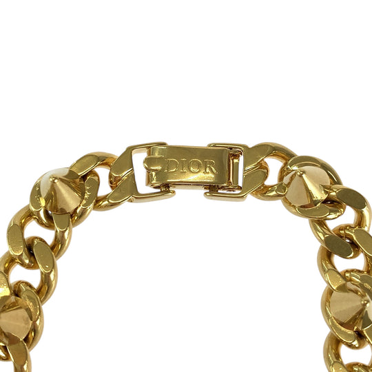 Dior bracelet plating gold bracelet 30 Montaigne CD logo Women Used Authentic