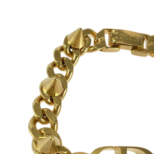 Dior bracelet plating gold bracelet 30 Montaigne CD logo Women Used Authentic
