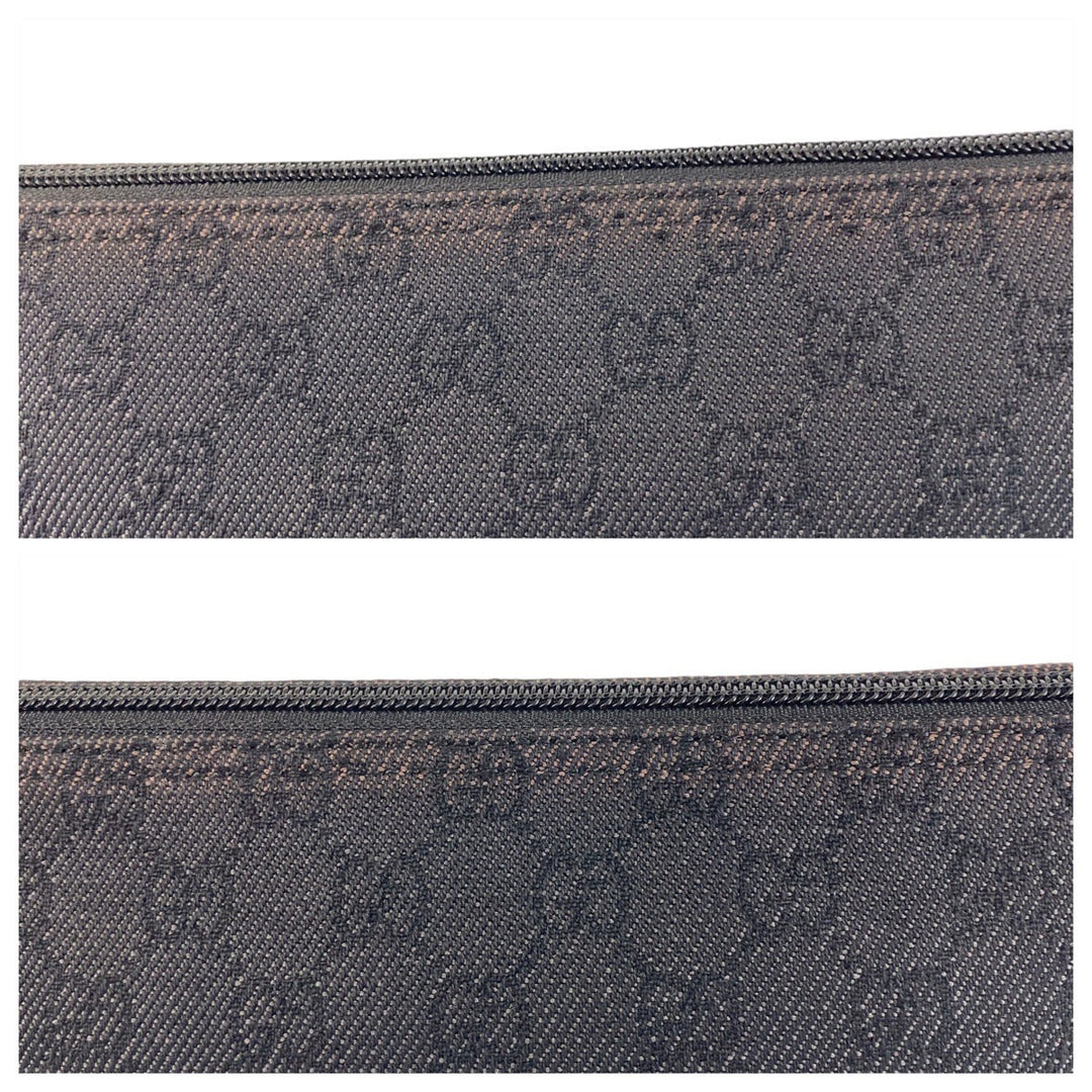 GUCCI Handbag 257300 GG canvas, leather black Handbag accessory pouch Women Used Authentic