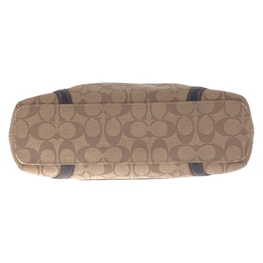 COACH Shoulder Bag PVC Brown Signature