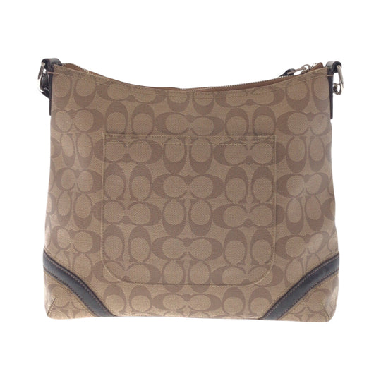 COACH Shoulder Bag PVC Brown Signature