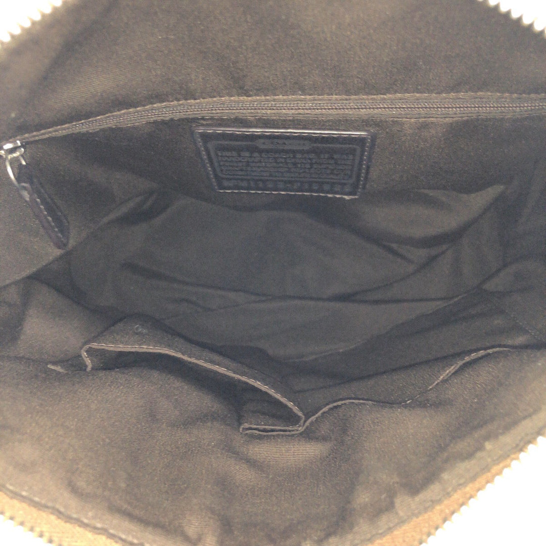 COACH Shoulder Bag PVC Brown Signature