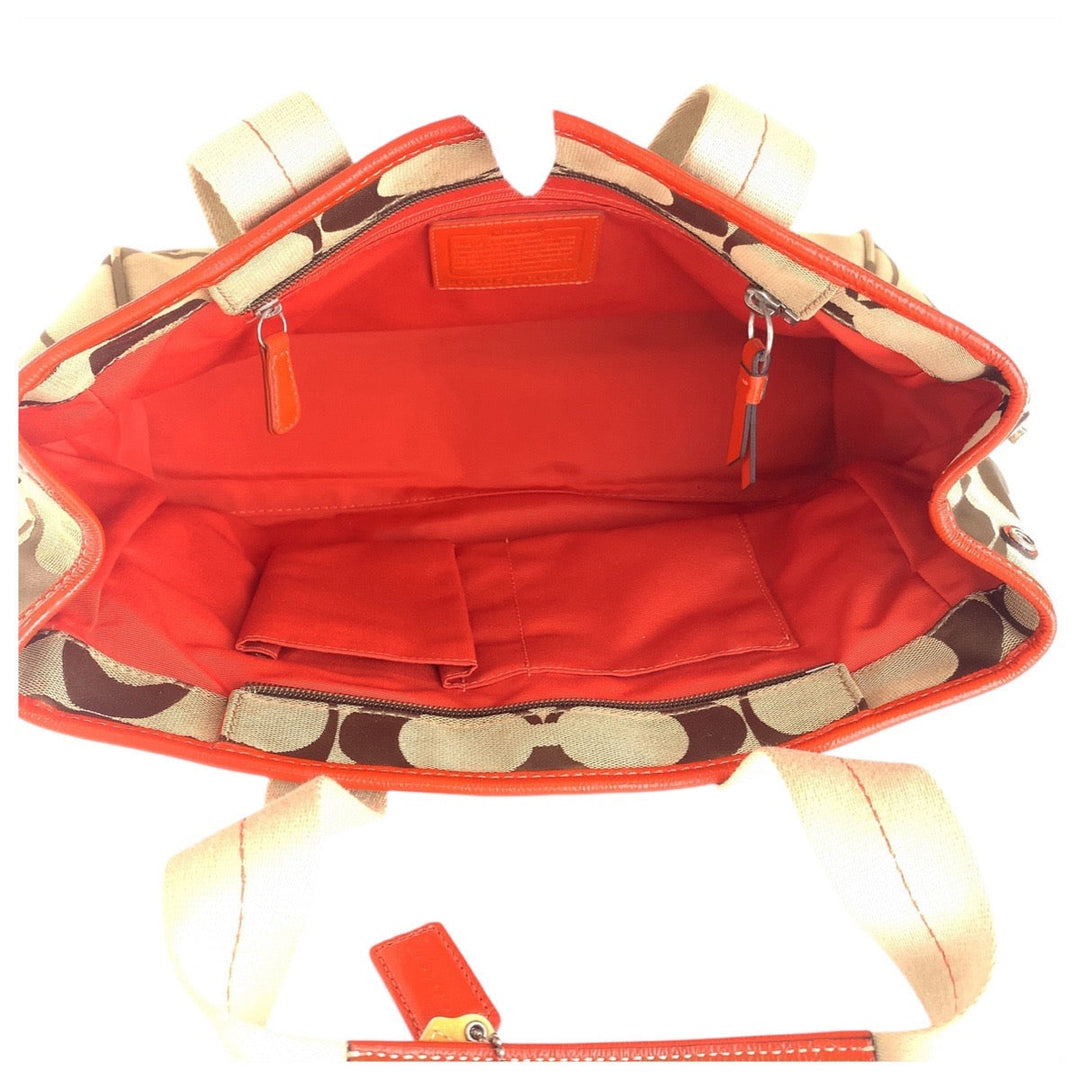 COACH Tote Bag canvas beige Signature