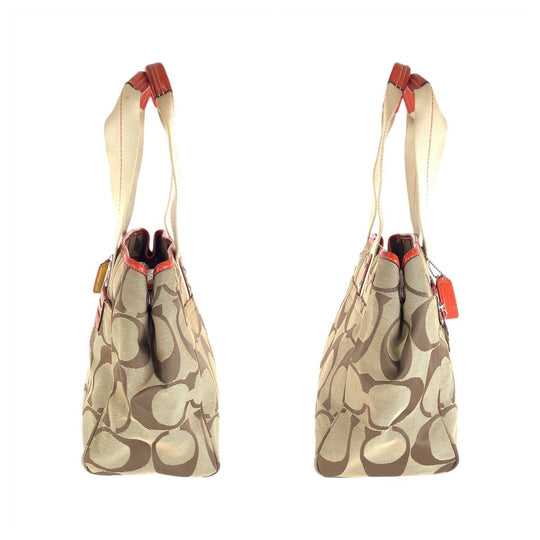 COACH Tote Bag canvas beige Signature