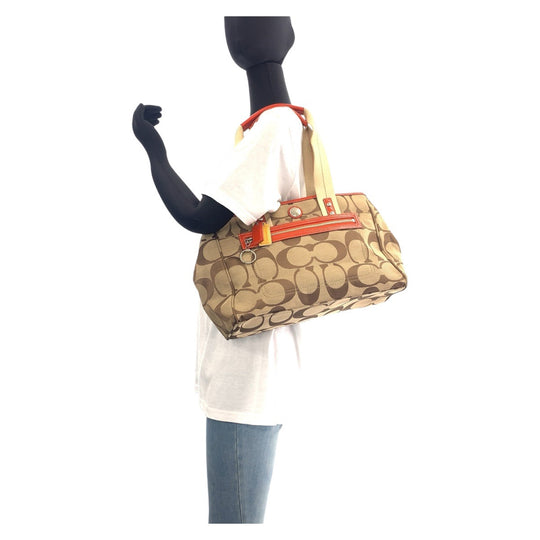 COACH Tote Bag canvas beige Signature