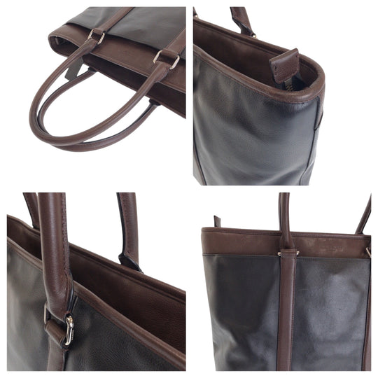 COACH Shoulder Bag F54753 leather Black Brown SilverMetal Shoulder Bag Tote Bag 2way Metropolitan Women Used Authentic