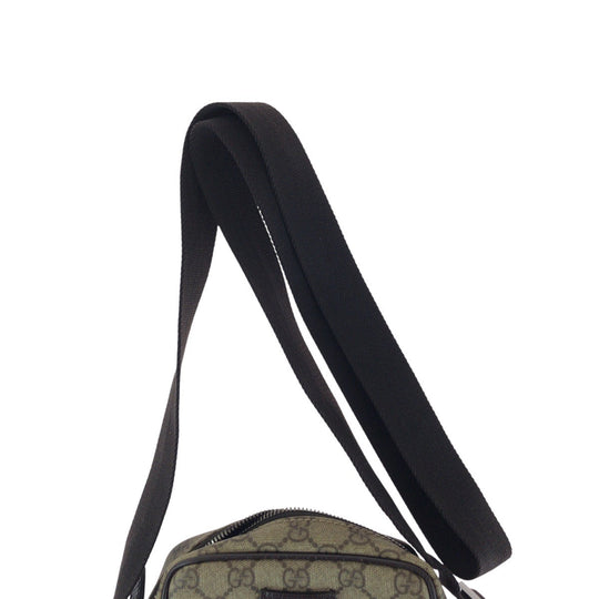 GUCCI Shoulder Bag 122754 GG Supreme canvas, leather Brown Silver Metal Shoulder Bag Pochette Unisex Women Used Authentic