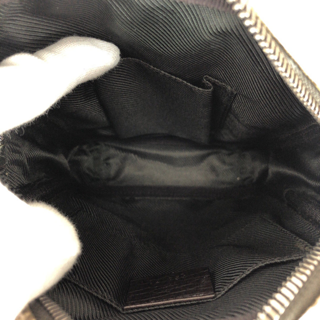 GUCCI Shoulder Bag 122754 GG Supreme canvas, leather Brown Silver Metal Shoulder Bag Pochette Unisex Women Used Authentic