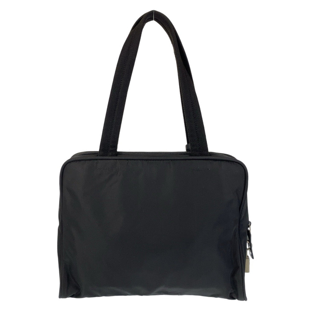 PRADA Shoulder Bag Nylon Black SilverMetal Shoulder Bag Business Bag Handbag Test Triangle With logo Women Used Authentic