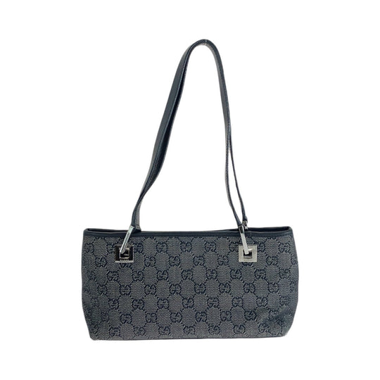 GUCCI Tote Bag 36172 GG canvas, leather black Tote Bag handbag Women Used Authentic