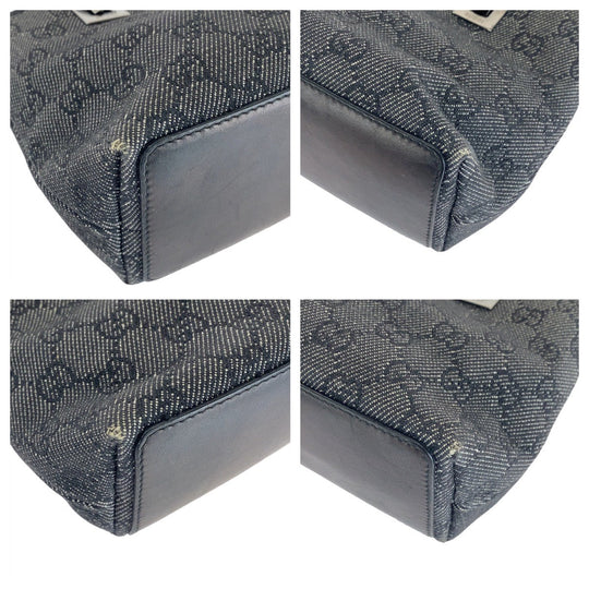 GUCCI Tote Bag 36172 GG canvas, leather black Tote Bag handbag Women Used Authentic