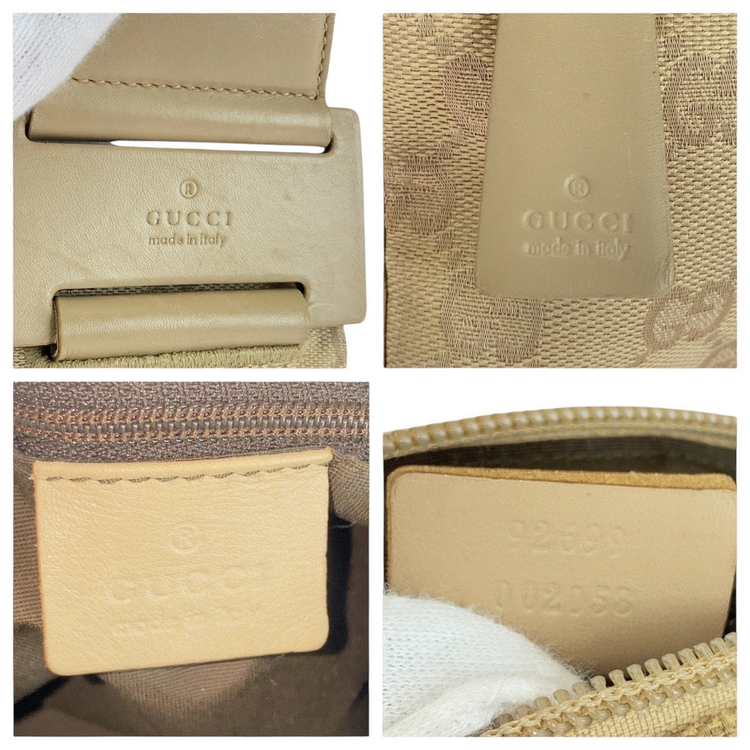 GUCCI Shoulder Bag 92699 GG canvas beige Women Used Authentic