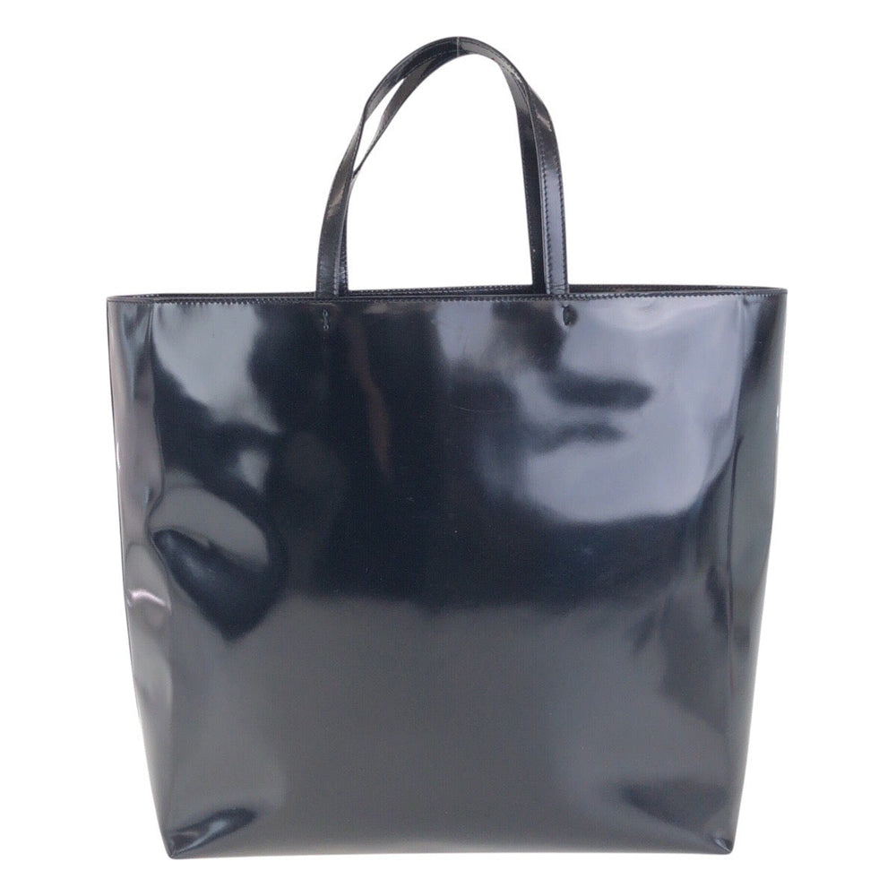 PRADA Tote Bag enamel black Tote Bag Handbag A4 storage Women Used Authentic