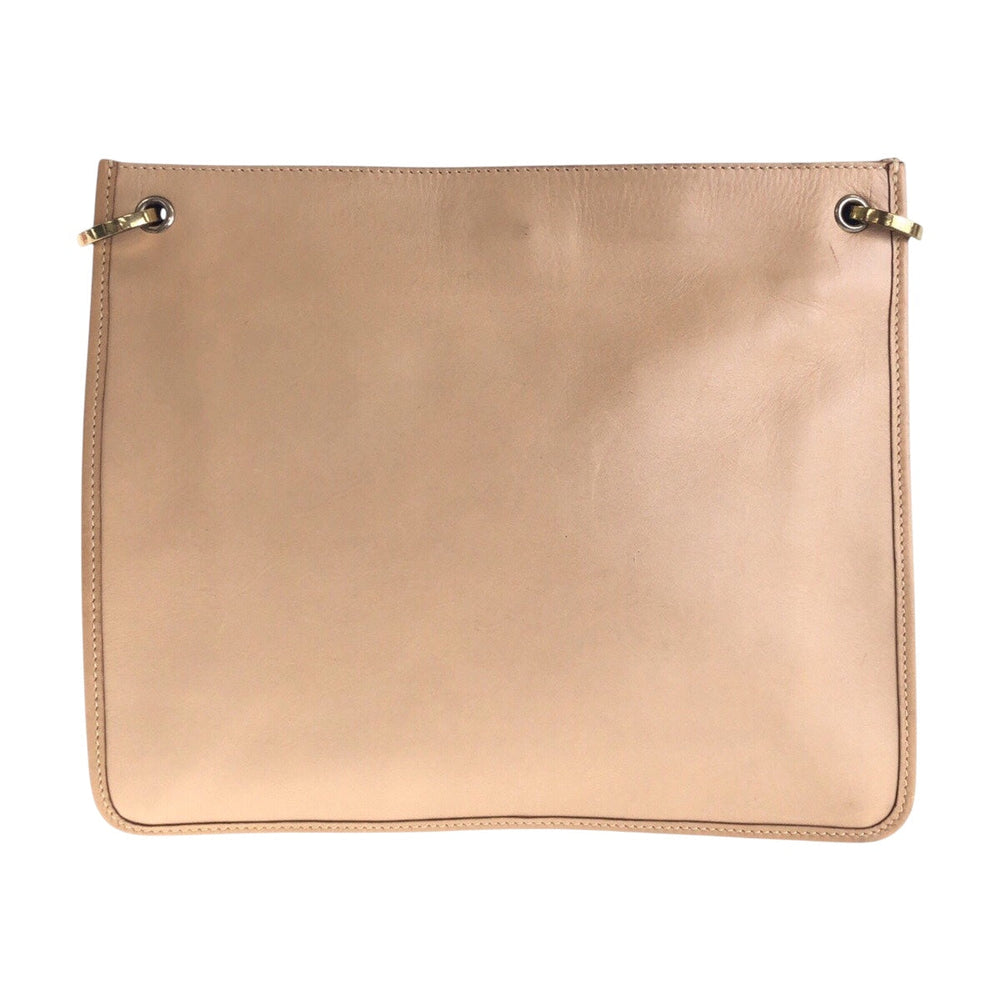 GUCCI Shoulder Bag 91762 leather beige Shoulder Bag pochette Women Used Authentic
