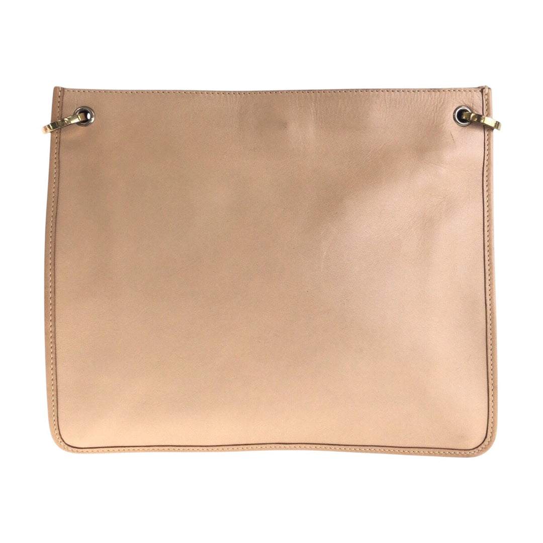 GUCCI Shoulder Bag 91762 leather beige Shoulder Bag pochette Women Used Authentic