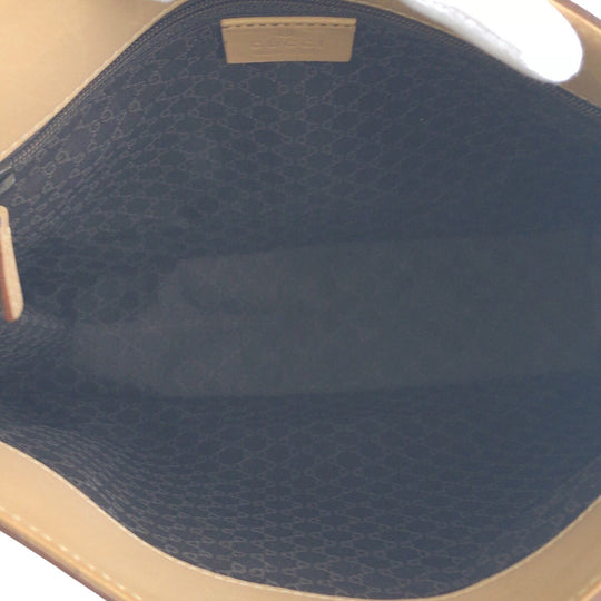 GUCCI Shoulder Bag 91762 leather beige Shoulder Bag pochette Women Used Authentic