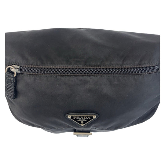 PRADA Shoulder Bag Nylon black Crossbody Shoulder Bag Messenger Bag Test Triangle With logo Women Used Authentic