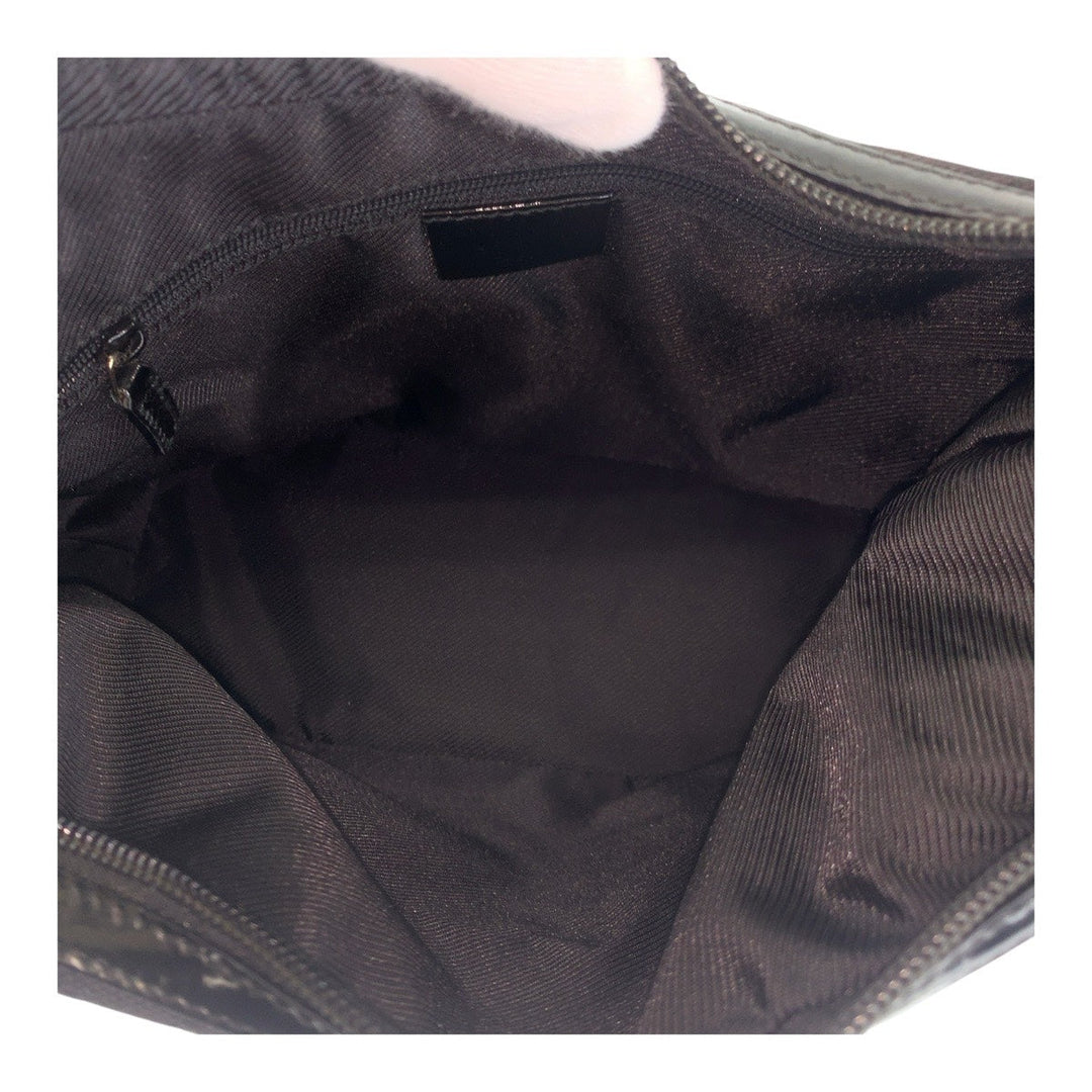 GUCCI Shoulder Bag GG canvas black Shoulder Bag Hobo Women Used Authentic