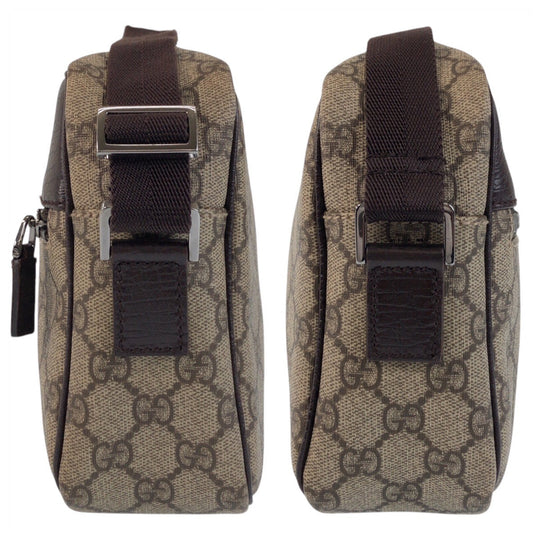 GUCCI Shoulder Bag 114291 GG Supreme canvas, leather Brown Crossbody Shoulder Bag Women Used Authentic