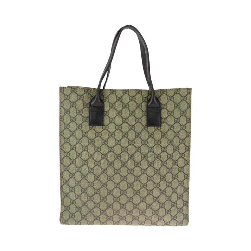 GUCCI Tote Bag 91249 GG Supreme Canvas Beige brown Tote Bag handbag Women Used Authentic