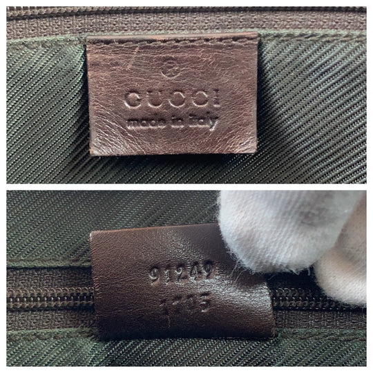 GUCCI Tote Bag 91249 GG Supreme Canvas Beige brown Tote Bag handbag Women Used Authentic