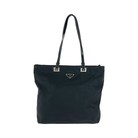 PRADA Tote Bag BR1092 Nylon black Tote Bag Shoulder Bag Test Triangle With logo Women Used Authentic