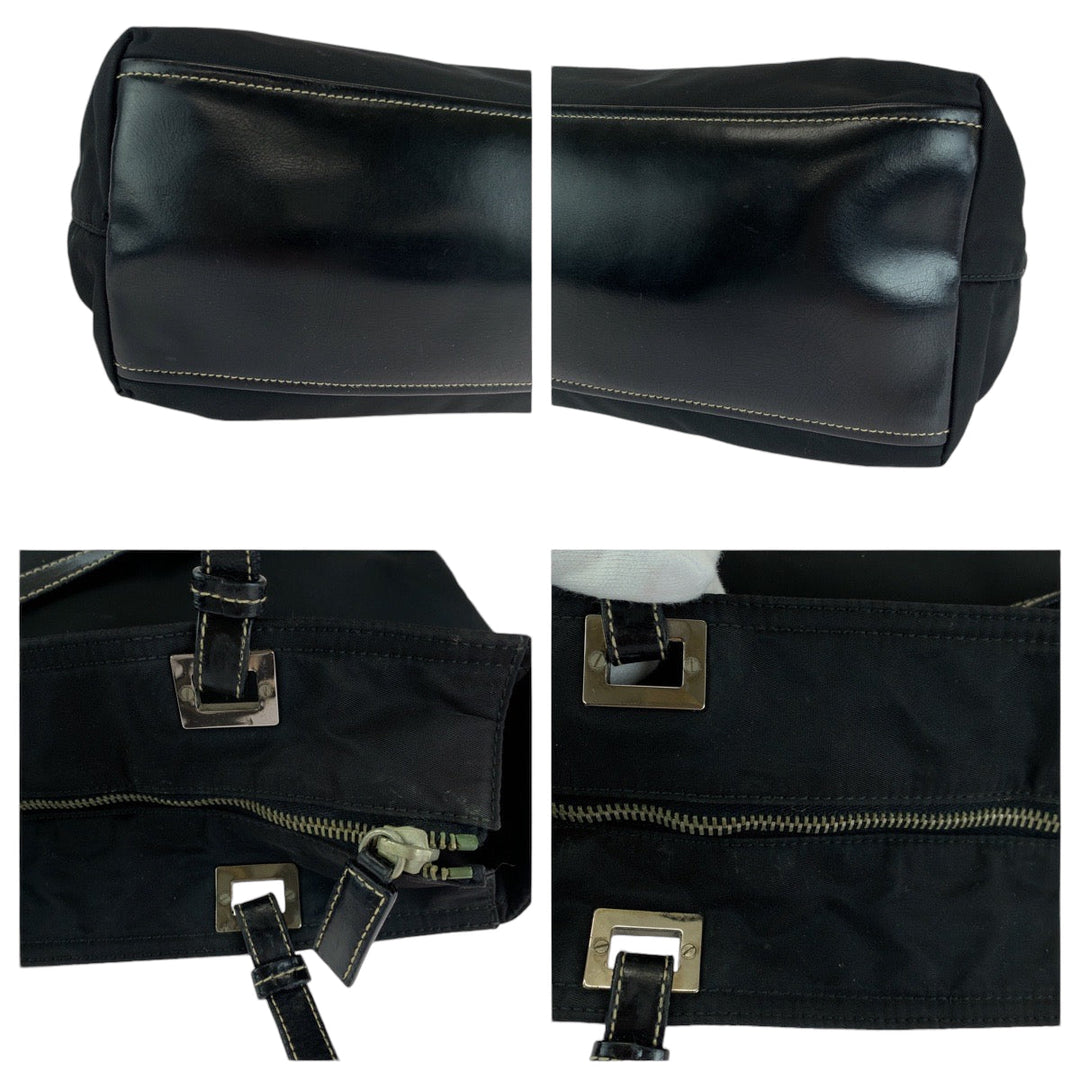 PRADA Tote Bag BR1092 Nylon black Tote Bag Shoulder Bag Test Triangle With logo Women Used Authentic