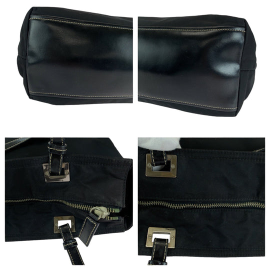 PRADA Tote Bag BR1092 Nylon black Tote Bag Shoulder Bag Test Triangle With logo Women Used Authentic