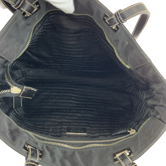 PRADA Tote Bag BR1092 Nylon black Tote Bag Shoulder Bag Test Triangle With logo Women Used Authentic