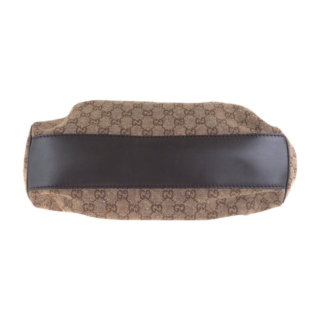GUCCI Handbag 211944 GG canvas, leather Brown Handbag Shoulder Bag Sukey Women Used Authentic