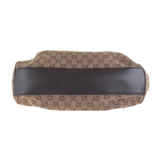 GUCCI Handbag 211944 GG canvas, leather Brown Handbag Shoulder Bag Sukey Women Used Authentic