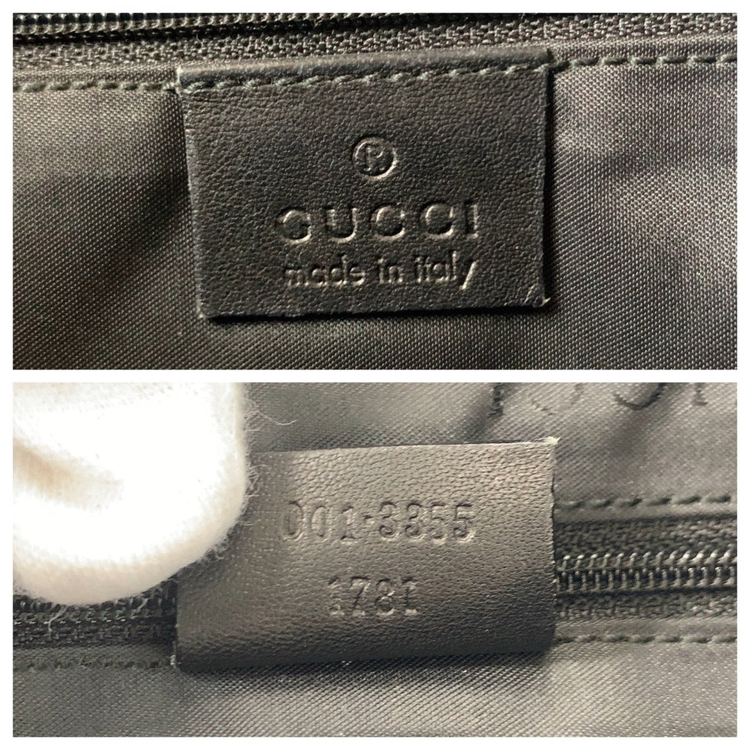 GUCCI Shoulder Bag 001 3355 leather black Shoulder Bag Jackie Women Used Authentic